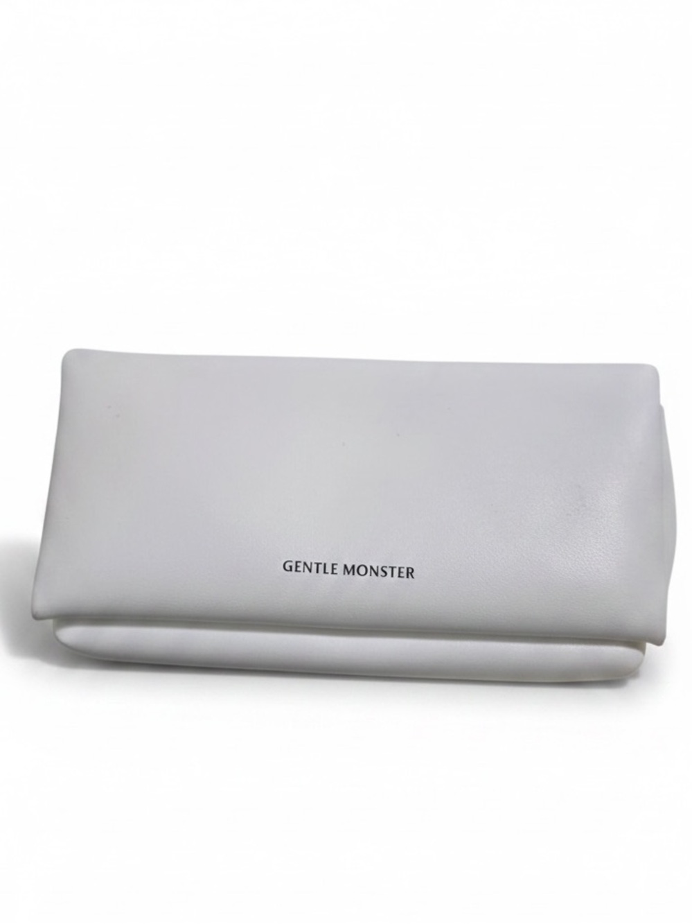 Gentle Monster Sunglasses Case Soft Padded Faux Leather White Snap Flap Bag Tech